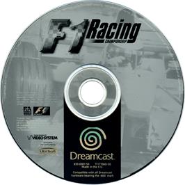 Cartridge artwork for F1 Racing Championship on the Sega Dreamcast.