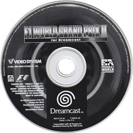 Cartridge artwork for F1 World Grand Prix 2 on the Sega Dreamcast.