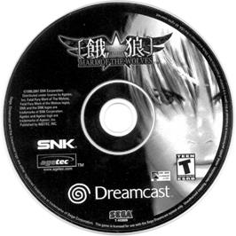 Cartridge artwork for Fatal Fury: Mark of the Wolves on the Sega Dreamcast.