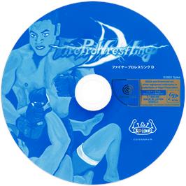 Cartridge artwork for Fire Pro Wrestling D on the Sega Dreamcast.