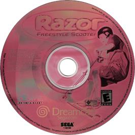 Cartridge artwork for Freestyle Scooter on the Sega Dreamcast.