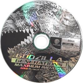 Cartridge artwork for Godzilla Generations - Maximum Impact on the Sega Dreamcast.