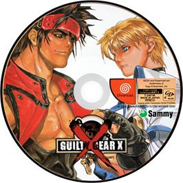 Cartridge artwork for Guilty Gear X on the Sega Dreamcast.