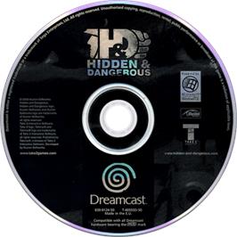 Cartridge artwork for Hidden & Dangerous on the Sega Dreamcast.