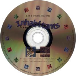 Cartridge artwork for Inhabitants on the Sega Dreamcast.