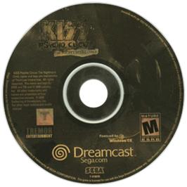 Cartridge artwork for Kiss: Psycho Circus - The Nightmare Child on the Sega Dreamcast.
