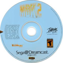 Cartridge artwork for MDK 2 on the Sega Dreamcast.