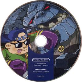 Cartridge artwork for Magic Pockets on the Sega Dreamcast.