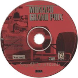 Cartridge artwork for Monaco Grand Prix on the Sega Dreamcast.