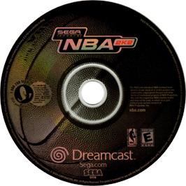 Cartridge artwork for NBA 2K2 on the Sega Dreamcast.