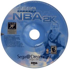 Cartridge artwork for NBA 2K on the Sega Dreamcast.
