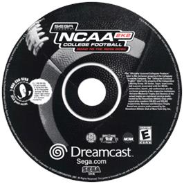 Cartridge artwork for NCAA College Football 2K2 on the Sega Dreamcast.