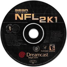 Cartridge artwork for NFL 2K1 on the Sega Dreamcast.