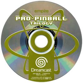 Cartridge artwork for Pro Pinball: Trilogy on the Sega Dreamcast.