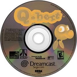 Cartridge artwork for Q-bert on the Sega Dreamcast.