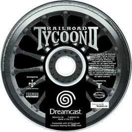 Cartridge artwork for Railroad Tycoon II (Gold Edition) on the Sega Dreamcast.
