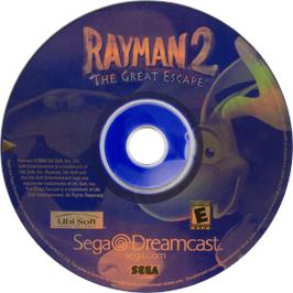 Cartridge artwork for Rayman 2 - The Great Escape on the Sega Dreamcast.