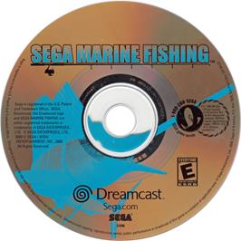 Cartridge artwork for Sega Marine Fishing on the Sega Dreamcast.