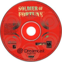 Cartridge artwork for Soldier of Fortune on the Sega Dreamcast.
