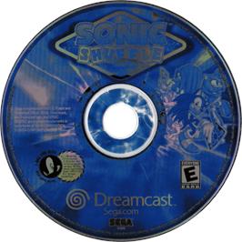 Cartridge artwork for Sonic Shuffle on the Sega Dreamcast.