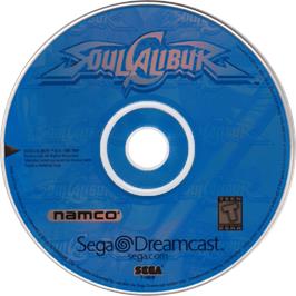 Cartridge artwork for SoulCalibur on the Sega Dreamcast.