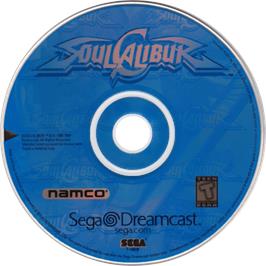 Cartridge artwork for Soul Calibur on the Sega Dreamcast.