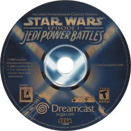 Cartridge artwork for Star Wars: Episode I - Jedi Power Battles on the Sega Dreamcast.