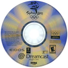Cartridge artwork for Sydney 2000 on the Sega Dreamcast.