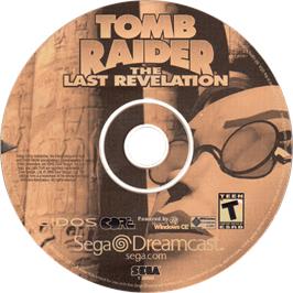 Cartridge artwork for Tomb Raider: The Last Revelation on the Sega Dreamcast.