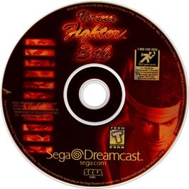 Cartridge artwork for Virtua Fighter 3 on the Sega Dreamcast.