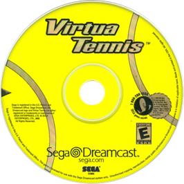 Cartridge artwork for Virtua Tennis on the Sega Dreamcast.