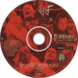 Cartridge artwork for WWF Attitude on the Sega Dreamcast.