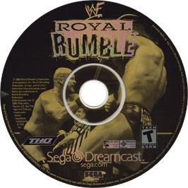 Cartridge artwork for WWF Royal Rumble on the Sega Dreamcast.