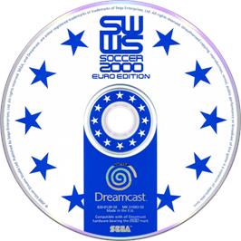 Cartridge artwork for Worldwide Soccer 2000: Euro Edition on the Sega Dreamcast.