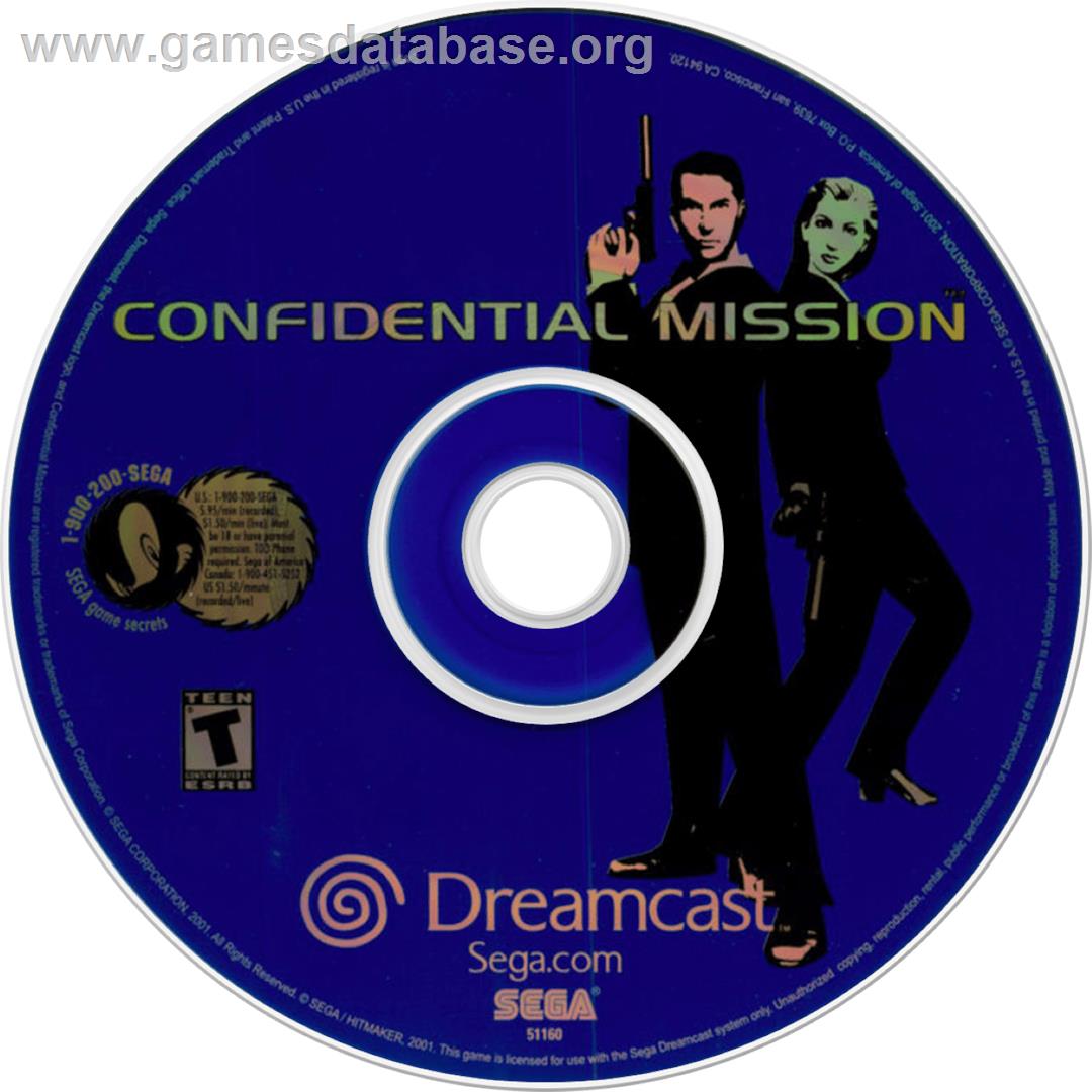 Confidential Mission - Sega Dreamcast - Artwork - Cartridge