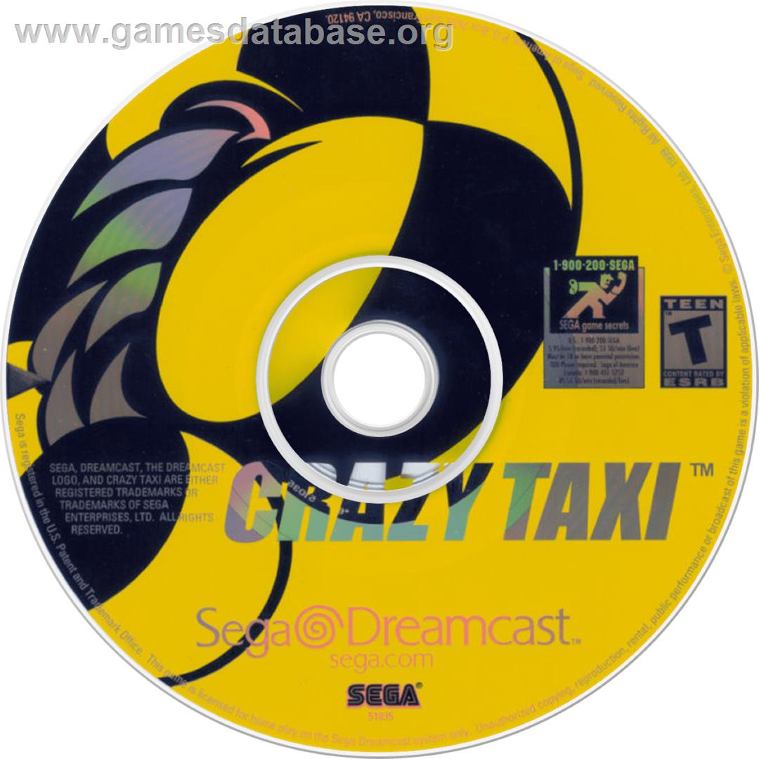 Crazy Taxi - Sega Dreamcast - Artwork - Cartridge