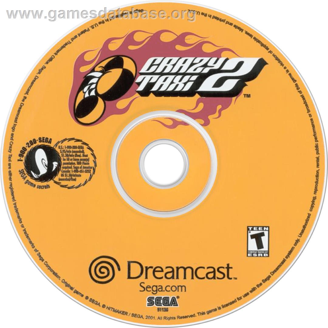 Crazy Taxi 2 - Sega Dreamcast - Artwork - Cartridge