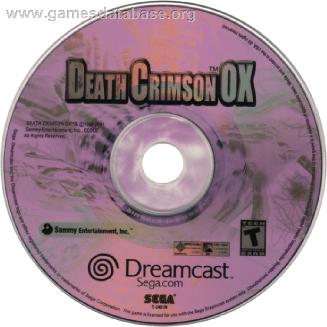 Death Crimson OX - Sega Dreamcast - Artwork - Cartridge