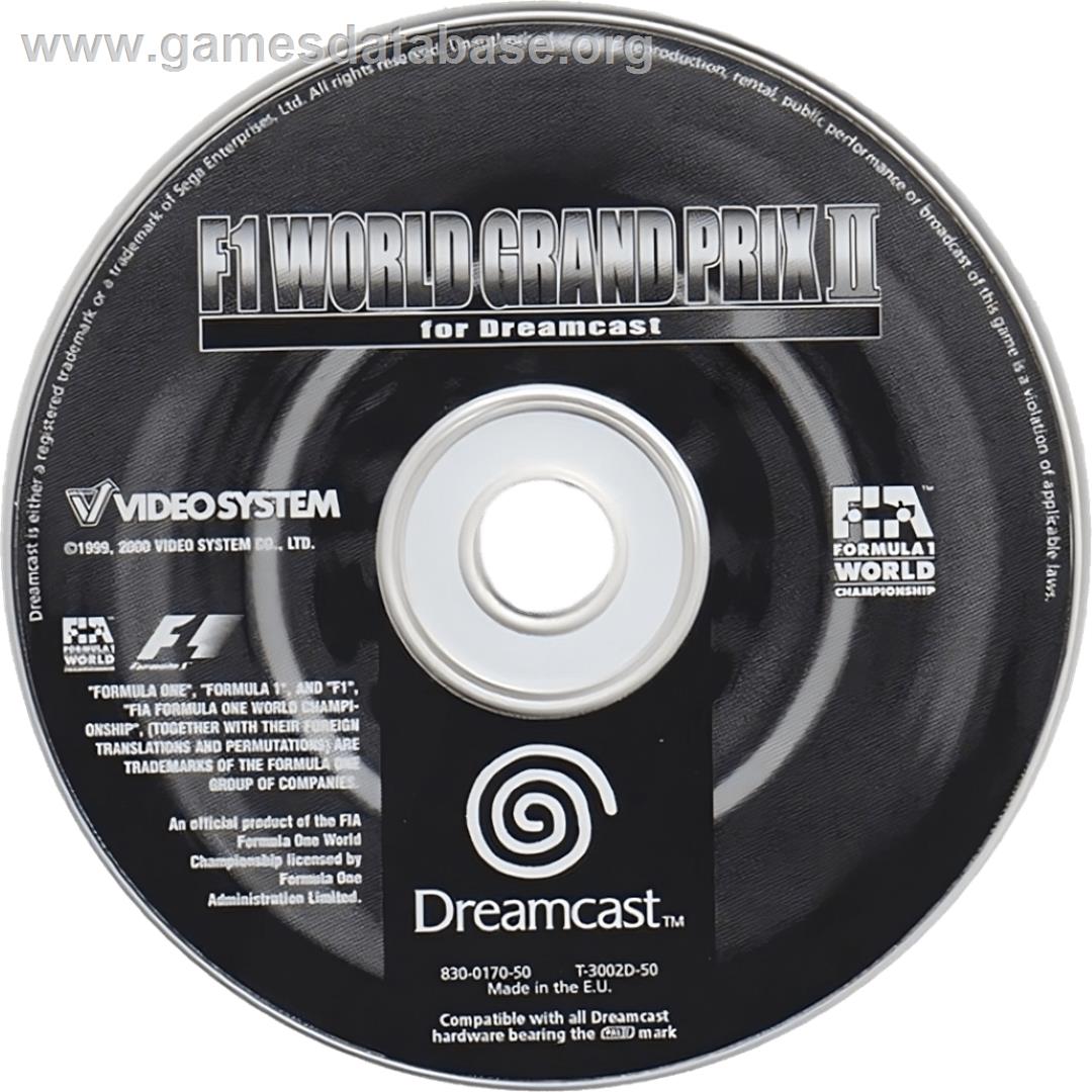 F1 World Grand Prix 2 - Sega Dreamcast - Artwork - Cartridge