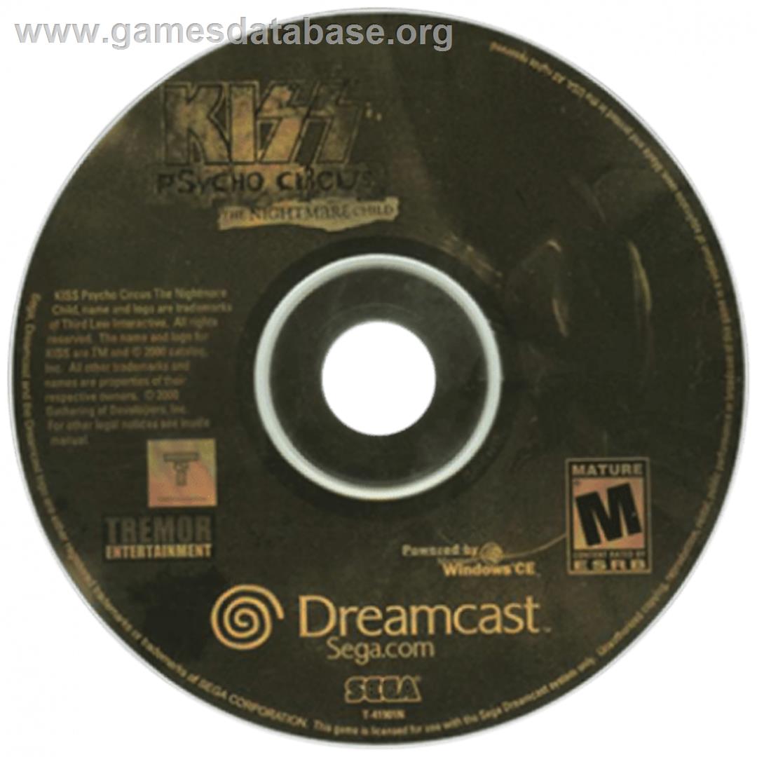 Kiss: Psycho Circus - The Nightmare Child - Sega Dreamcast - Artwork - Cartridge