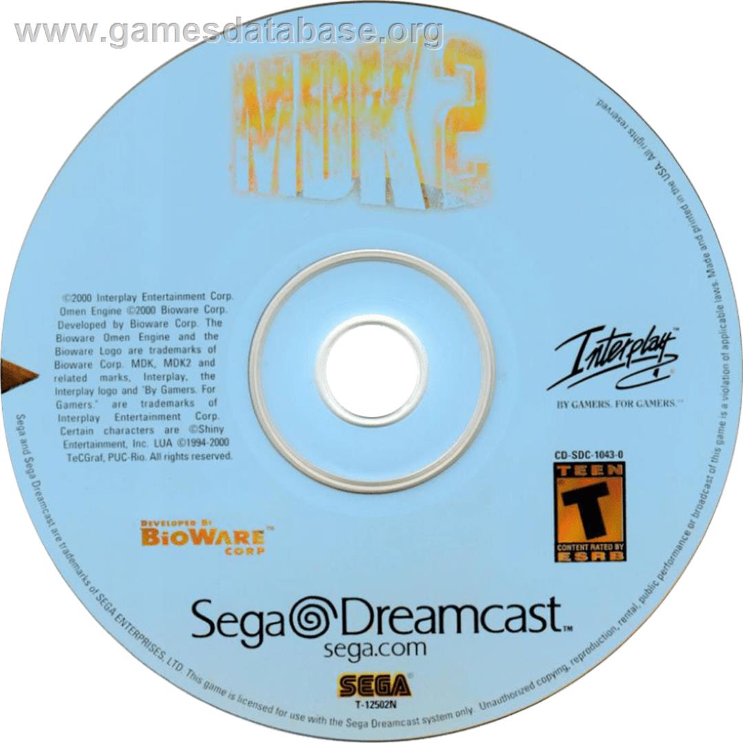 MDK2 - Sega Dreamcast - Artwork - Cartridge