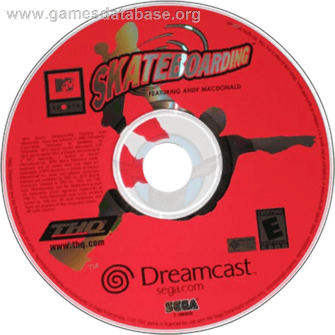 MTV Sports: Skateboarding Featuring Andy Macdonald - Sega Dreamcast - Artwork - Cartridge