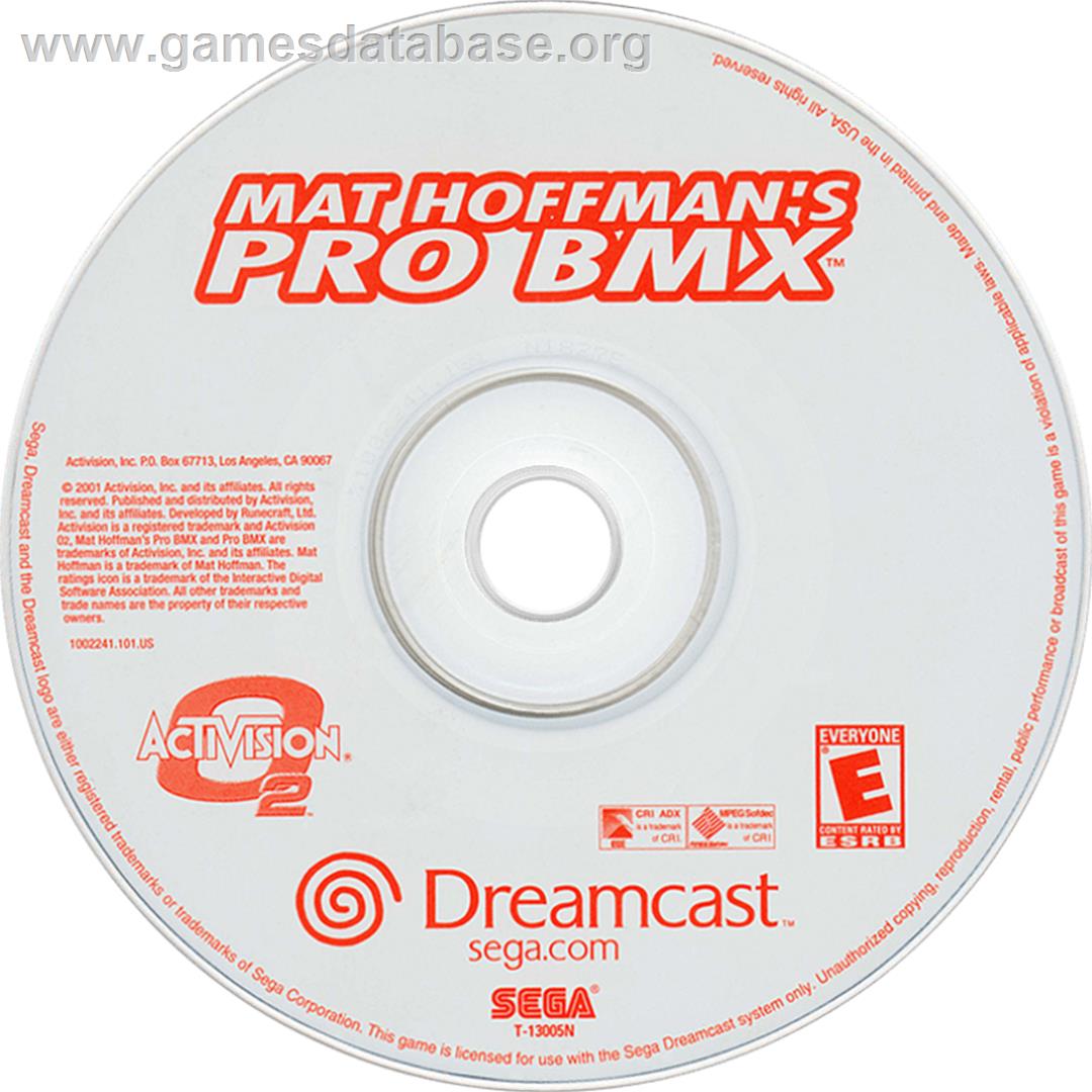 Mat Hoffman's Pro BMX - Sega Dreamcast - Artwork - Cartridge