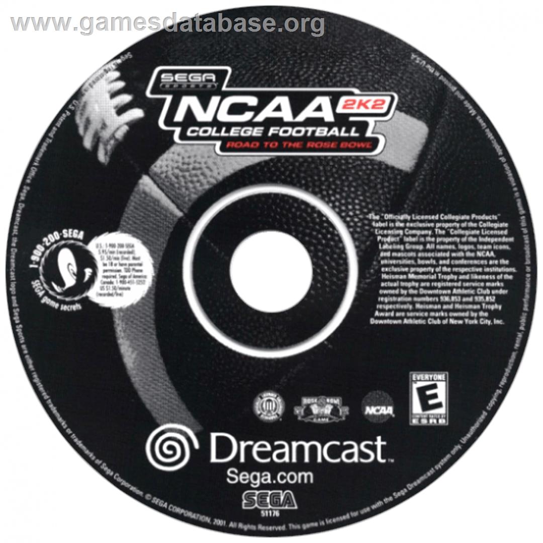 NCAA College Football 2K2 - Sega Dreamcast - Artwork - Cartridge