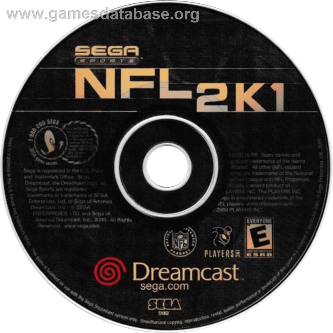 NFL 2K1 - Sega Dreamcast - Artwork - Cartridge