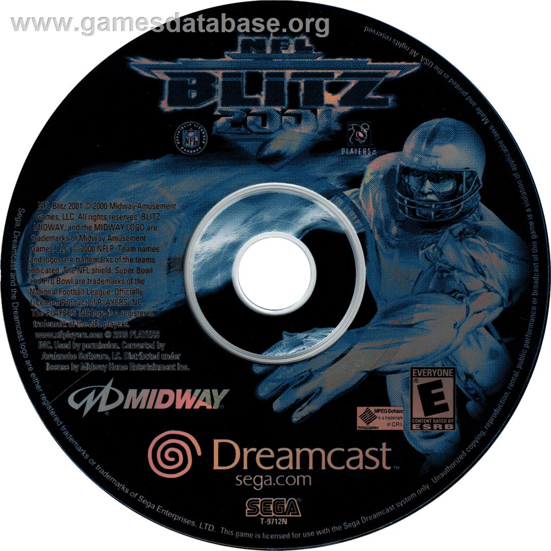 NFL Blitz 2001 - Sega Dreamcast - Artwork - Cartridge