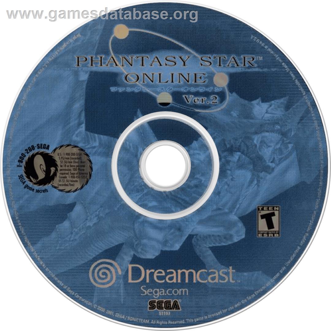 Phantasy Star Online Ver. 2 - Sega Dreamcast - Artwork - Cartridge