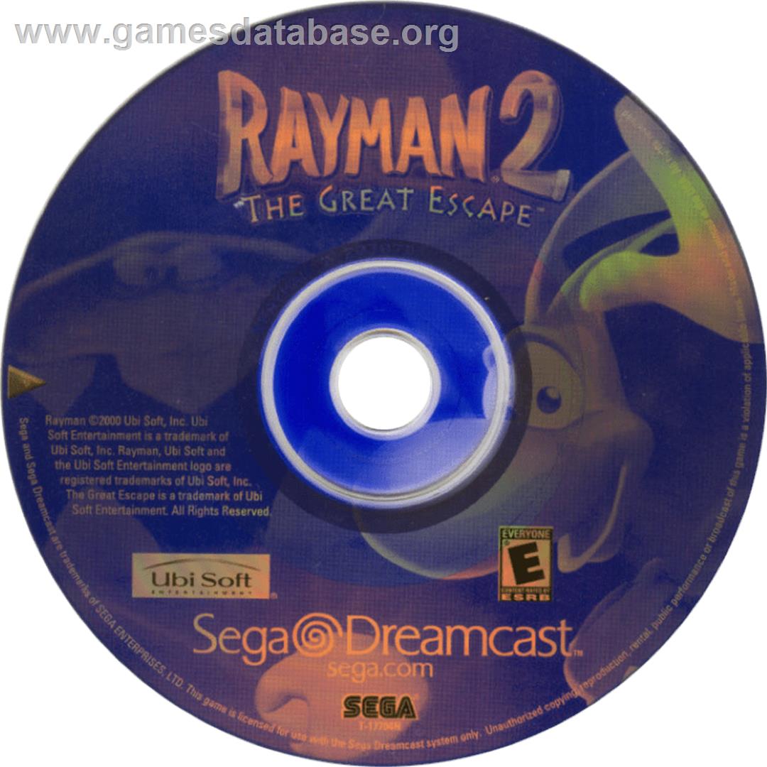 Rayman 2 - The Great Escape - Sega Dreamcast - Artwork - Cartridge