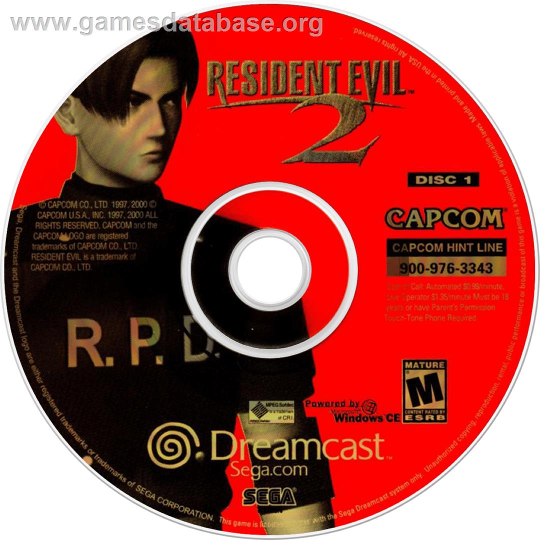 Resident Evil 2 - Sega Dreamcast - Artwork - Cartridge