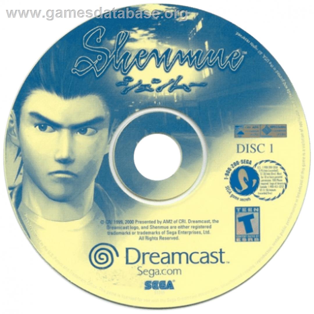 Shenmue - Sega Dreamcast - Artwork - Cartridge
